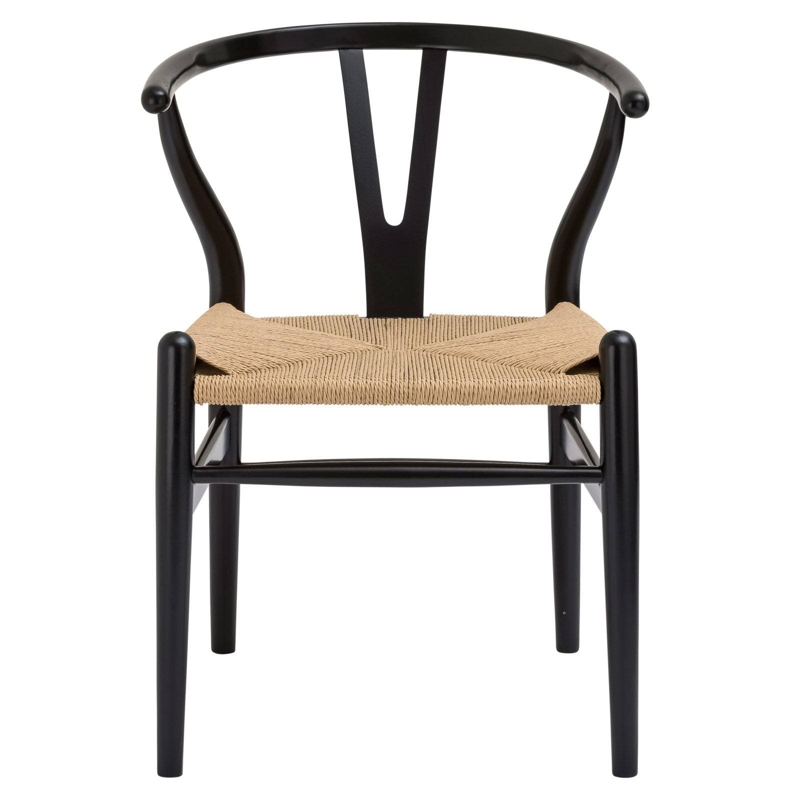 Poly and Bark Weave Chairs (Set of 2) (Black)