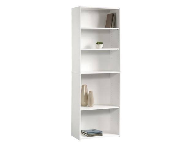 Sauder Beginnings 5-Shelf Bookcase, Soft White Finish