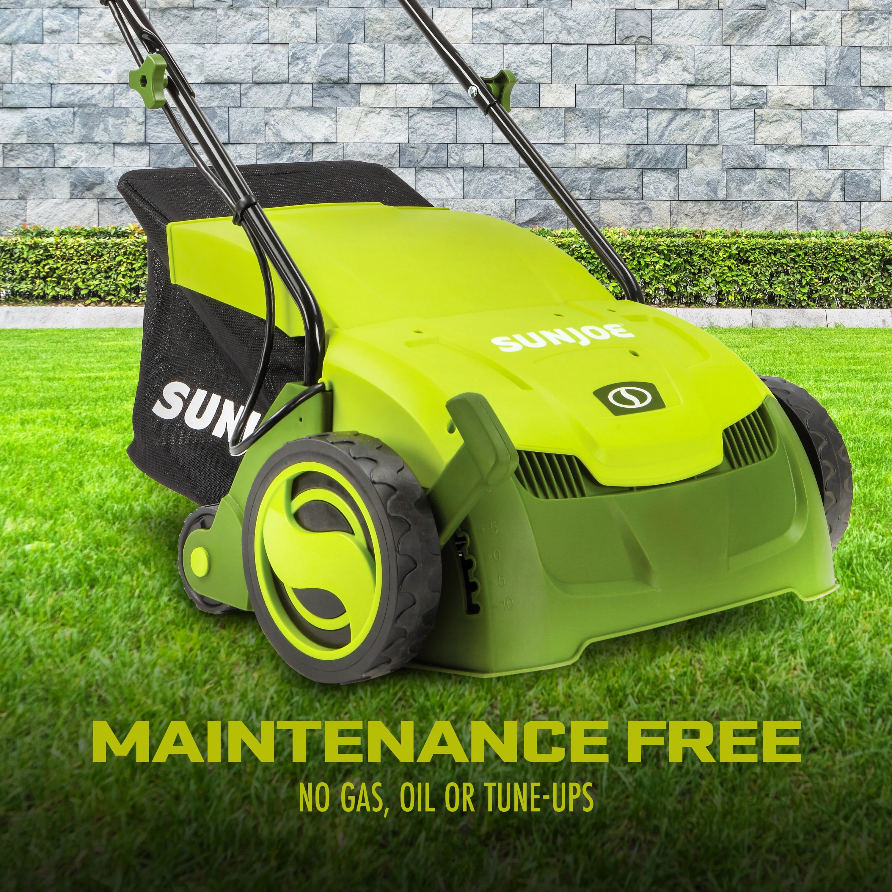 Sun Joe Electric 12.6-inch Lawn Dethatcher + Scarifier W/ Collection Bag, 12-Amp