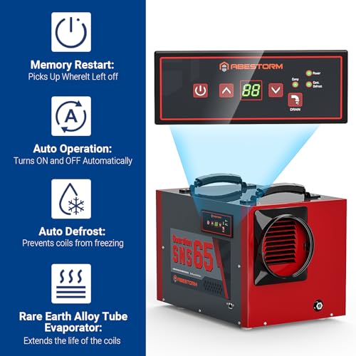 Abestorm Crawl Space Dehumidifier with Pump, Large Space Commercial Dehumidifier - Smart Home Appliances