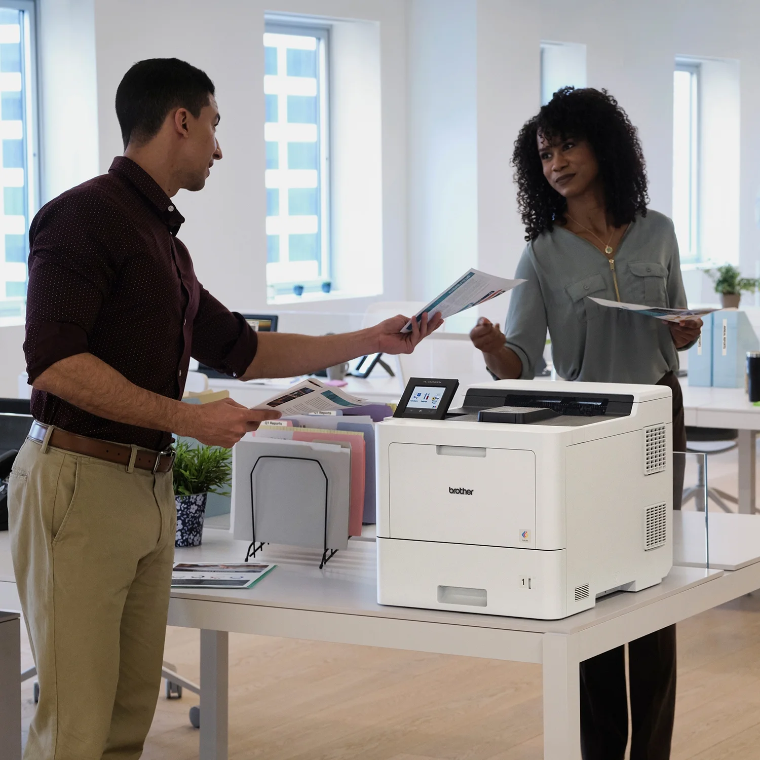 Brother MFC‐L9610CDN Enterprise Color Laser All‐in‐One Printer with Fast Printing, Large Paper Capacity, and Advanced Security Features