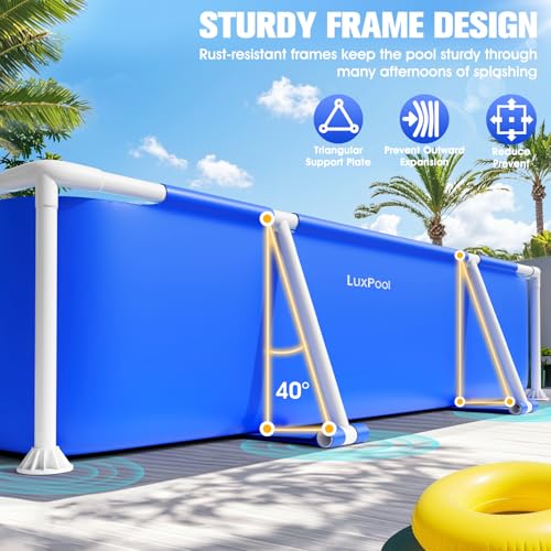 Above Ground Pool,Frame Deep Swimming Pools, Family Pool,Large Above Ground Easy Set, Outdoor Backyard Pools for Kids, Adults,7ft x 48in x 24in