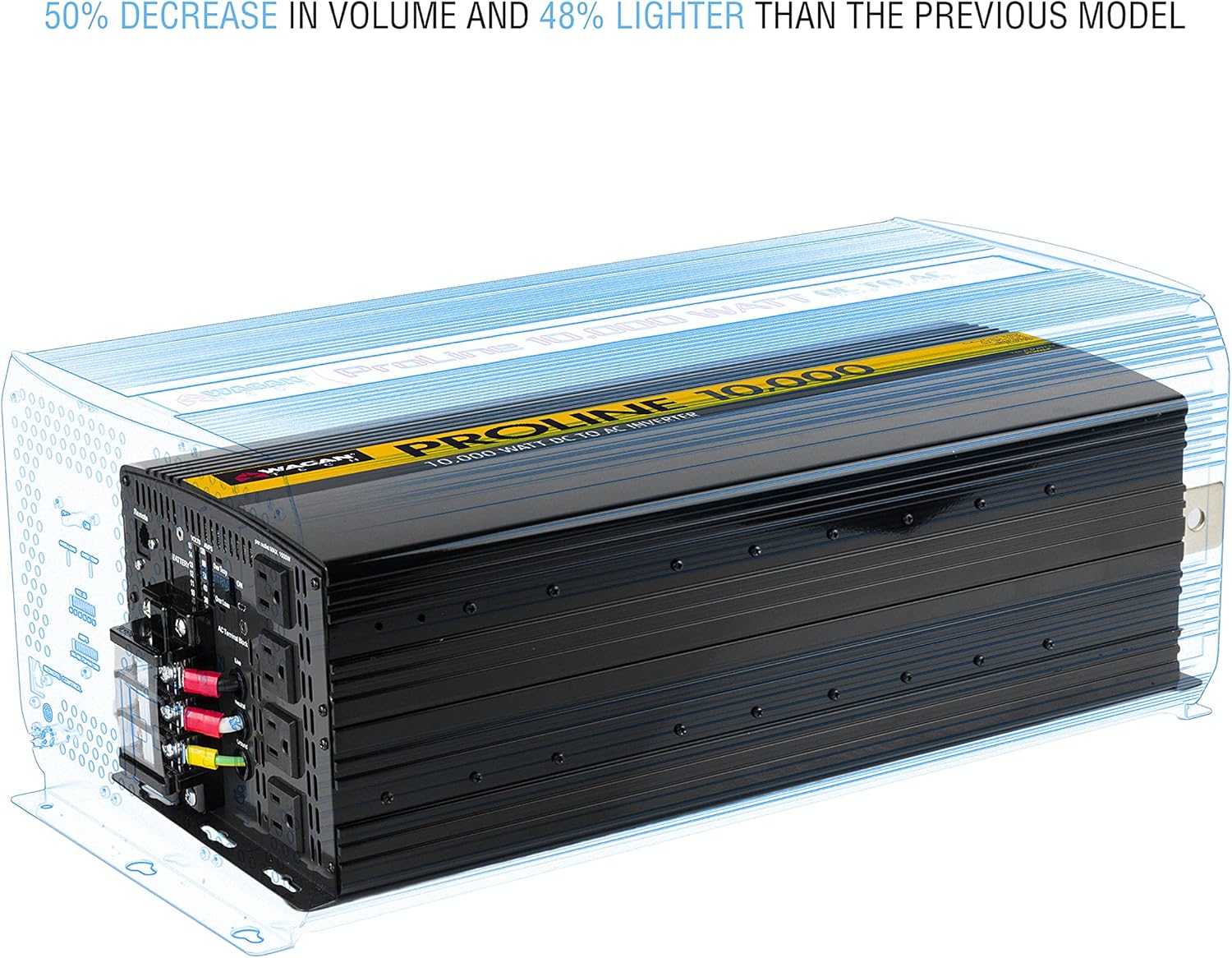 Wagan EL3748 12V 10000 Watt Power Inverter with Remote Control, 20000 Watt Surge Peak
