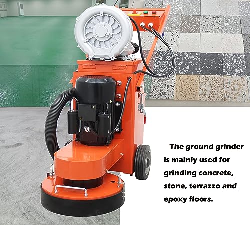 BREVELTION Cement Ground Grinder Grinding Concrete Epoxy Floor Paint and Cement Floor Polishing Dust-free Grinder 220V