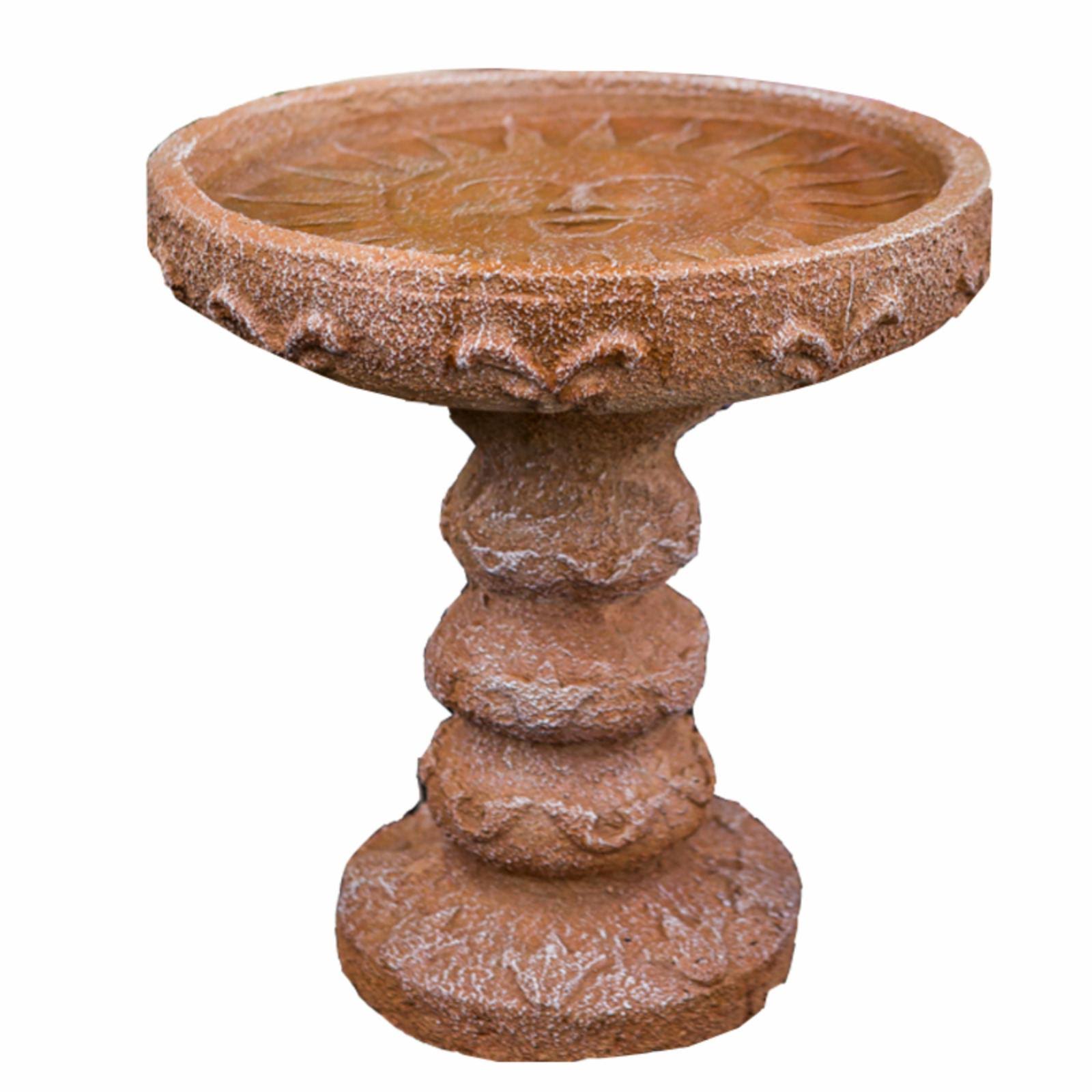 Athena Garden Sun Delight Cast Stone Bird Bath Limestone