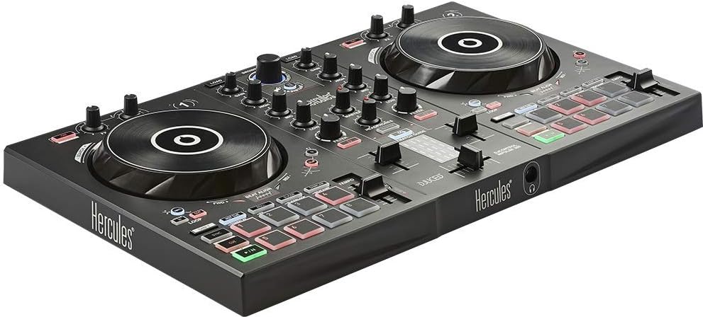 Hercules DJ Control Inpulse 300 | 2 Channel USB Controller, with Beatmatch Guide, DJ Academy and Full DJ Software DJUCED Included
