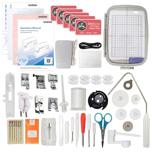 Brother SE2000 5" x 7" Combo Embroidery & Sewing Machine with Deluxe 130 Thread Spools & Accessories