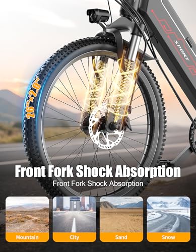 Electric Bike for Adults, 1500W Motor Peak Ebike, 480Wh Removable Battery E Bike, Max 65Miles 28MPH, 26" Electric Mountain Bike