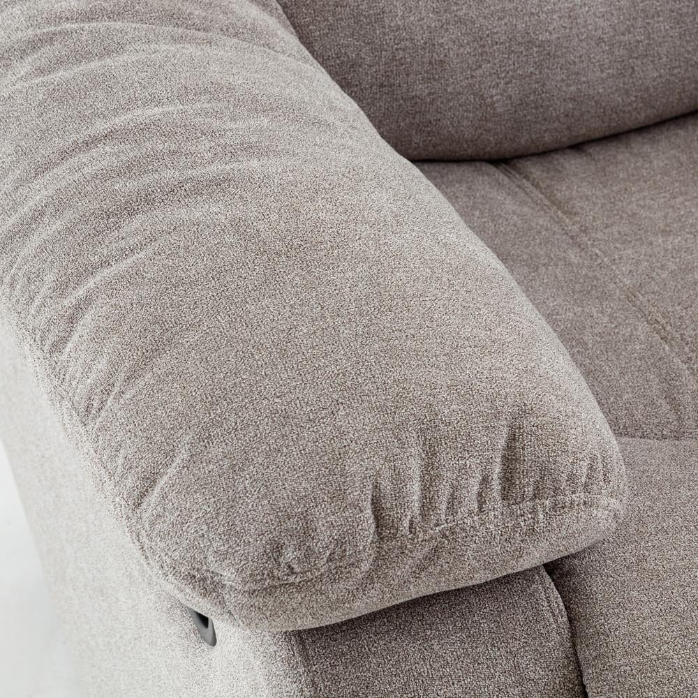 Comfort Pointe Troy Ash Grey Microfiber Glider Rocker Recliner