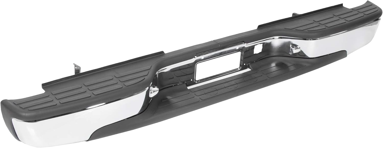 Rear Step Bumper For 1999-2007 Chevy Silverado GMC Sierra 2500 HD 3500 Truck Chrome Steel Replacement for GM1103129 12504134
