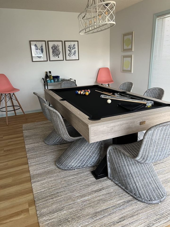 【Sports&Outdoors】Black Canyon 7' Pool Table with Dining Top