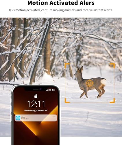 Cellular Trail Camera 3rd Generation 4G LTE with Solar Panel, Live Video Game Camera Include SIM Card with 360° Pan Tilt, Motion Activated