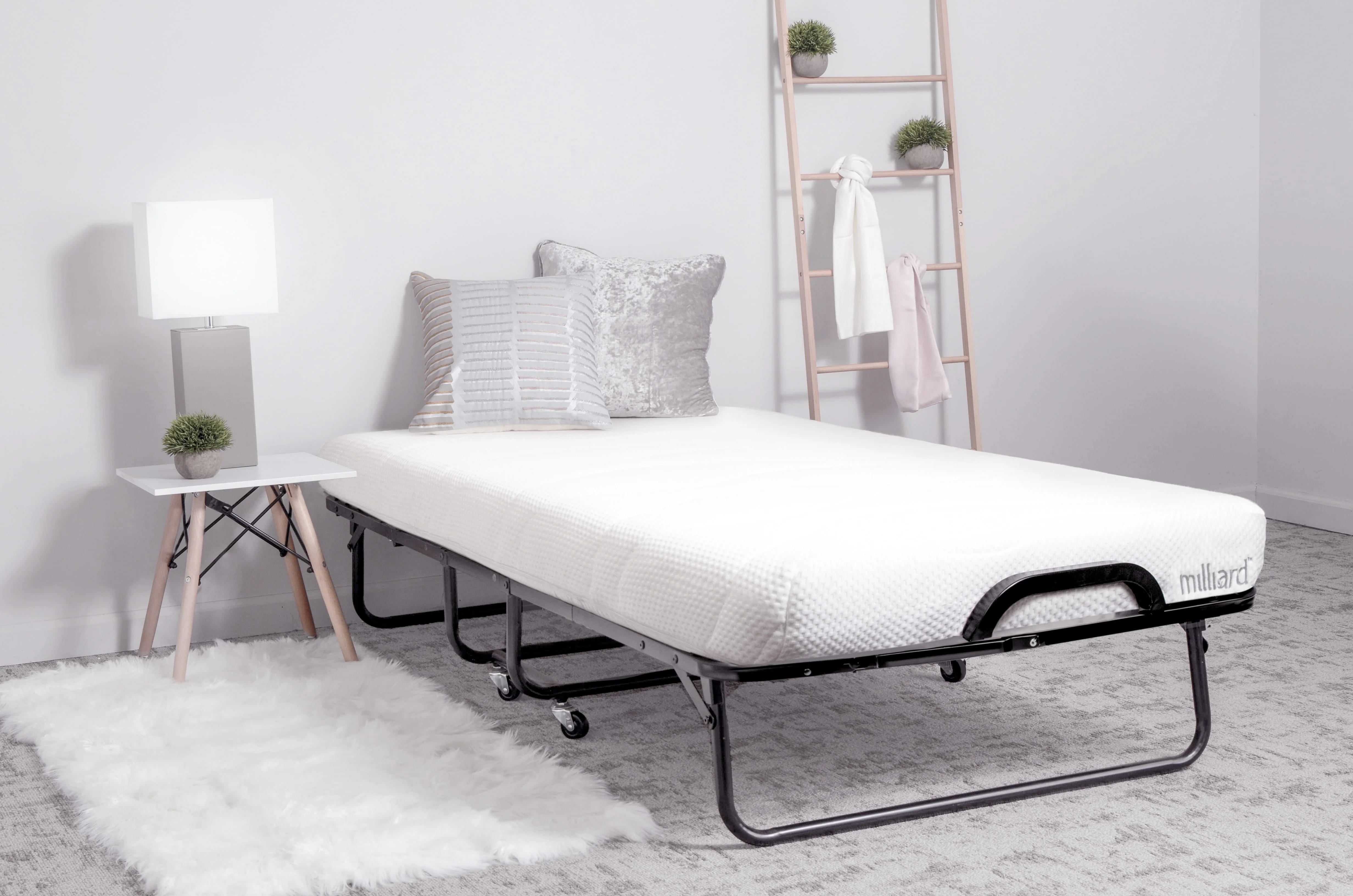 Milliard Diplomat Folding Bed – Cot Size - with Luxurious Memory Foam Mattress and a Super Strong Sturdy Frame – 75” x 31
