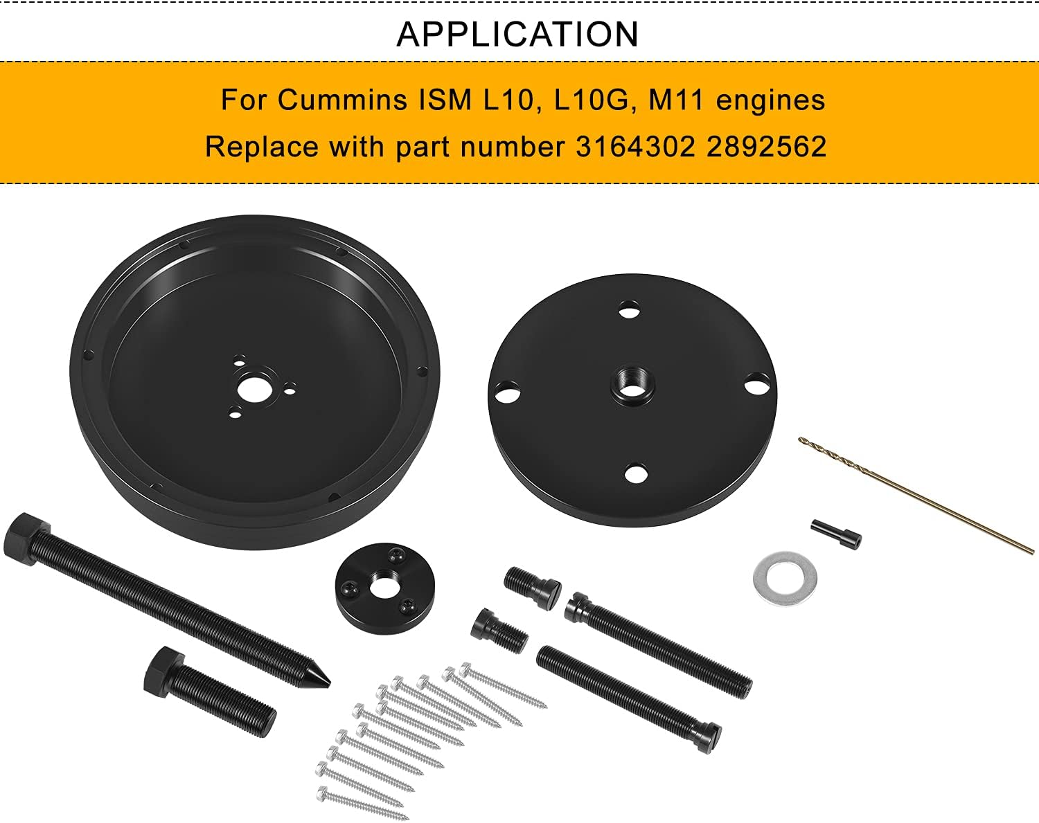 3164302 2892562 Compatible with L10 L10G M11 ISM Cummins Rear Crankshaft Oil Seal Remover & Installer Alt ST-221