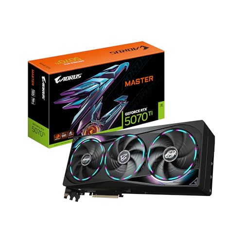 GIGABYTE GeForce RTX 5070 Ti AERO OC 16G Graphics Card, 16GB 256-bit GDDR7, PCIe 5.0, WINDFORCE Cooling System, GV-N507TAERO OC-16GD Video Card