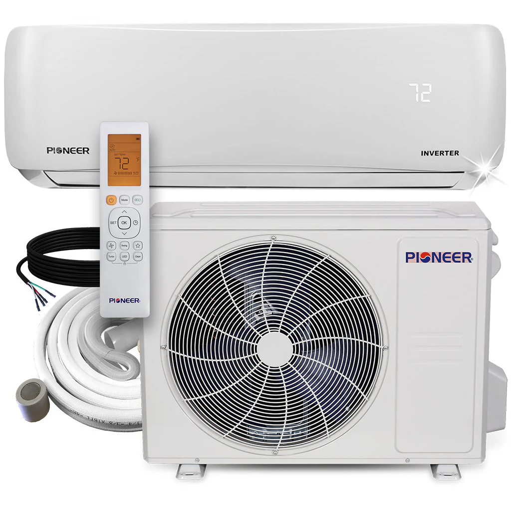 Pioneer® 24,000 BTU 18 SEER 230V Ductless Mini-Split Inverter+ Air Conditioner Heat Pump System without installation kit, WYS024GMFI20RL-00