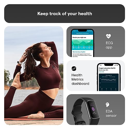 Fitbit Charge 5 Advanced Health & Fitness Tracker with Built-in GPS, Stress Management Tools, Sleep Tracking, 24/7 Heart Rate and More