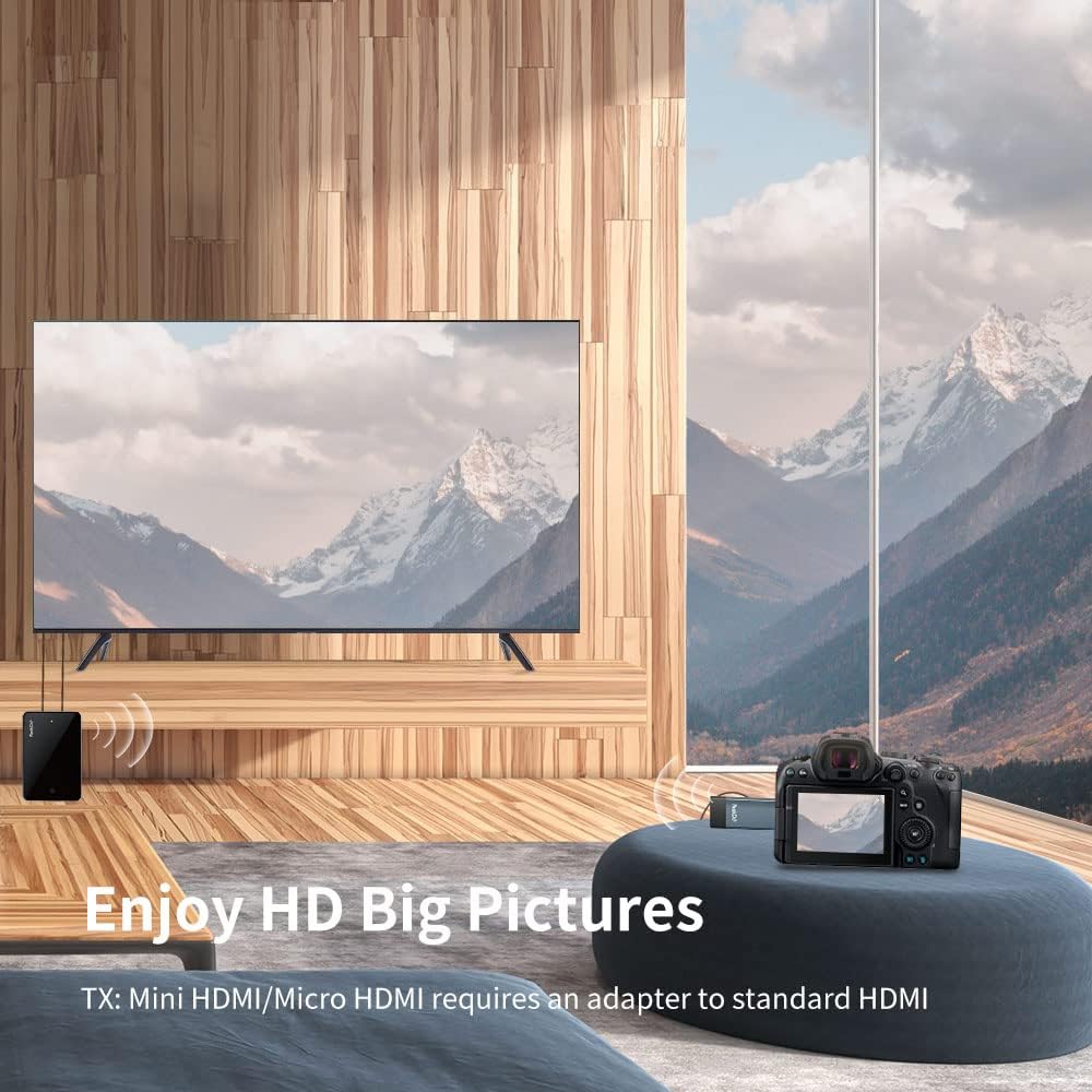 PeakDo Wireless HDMI Transmitter and Receiver (Line of Sight), Streaming 1080P Video/Audio from Phone, PC, Game Console