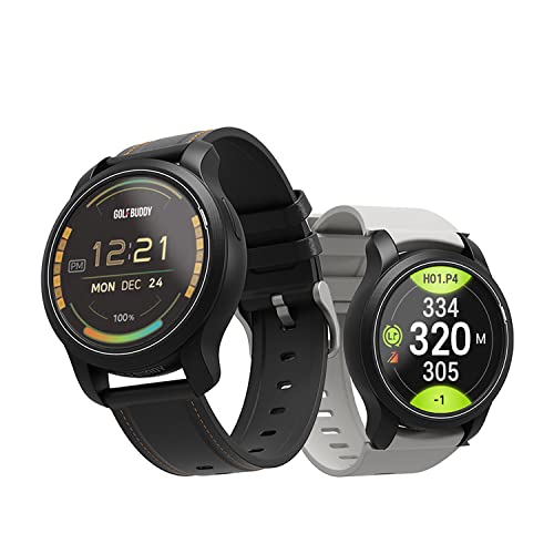 GOLFBUDDY Aim W12 Golf GPS Watch, Premium Full Color Touchscreen, Preloaded with 40,000 Worldwide Courses, Hole Preview, Green Undulation