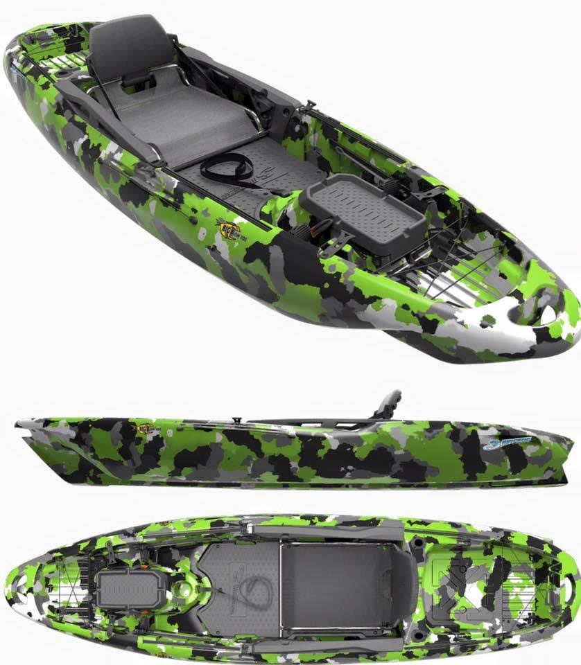 3 Waters Big Fish 105 Fishing Kayak Package, Urban Camo