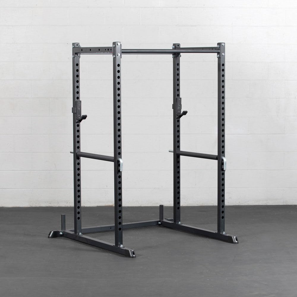 Titan Fitness T-2 Series Short 71" Power Rack, 850 LB Rackable Capacity, Skinny Pull Up Bar, Pin and Pipe Safeties, Standard J-Hooks
