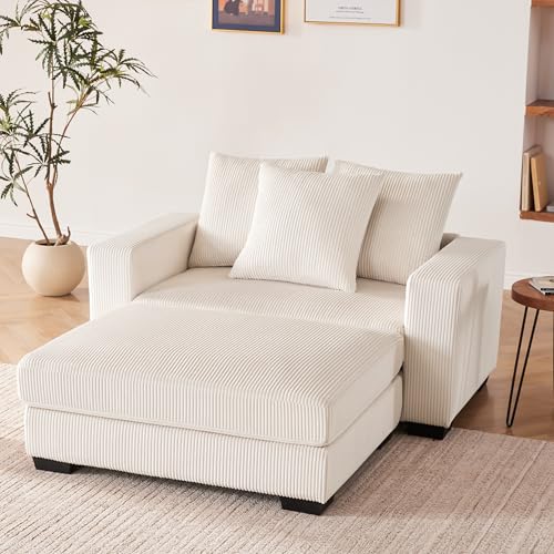 58.3" Comfy Deep Seat Oversized Chaise Lounge Indoor for Living Room
