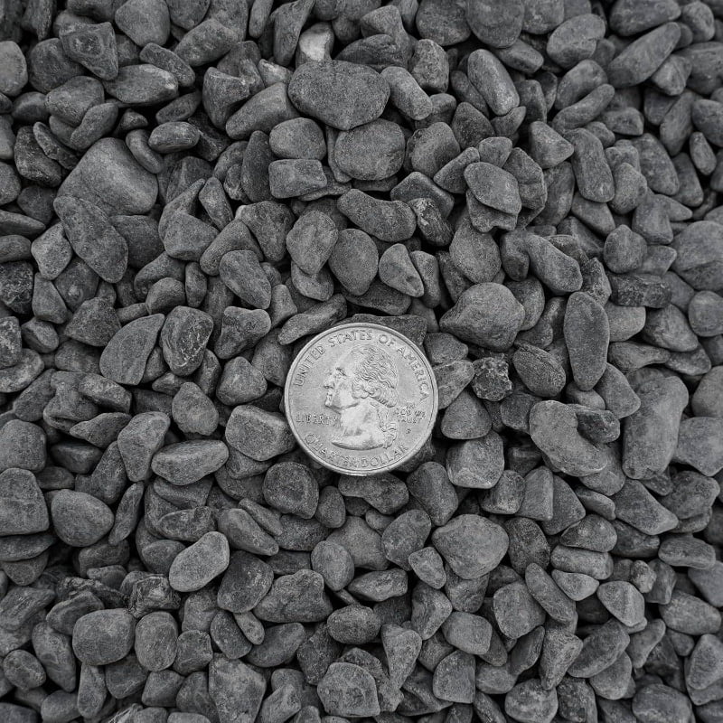 2 lb Bag Natural Gray Bean Pebbles - Crushed Gravel Stones for Garden &amp