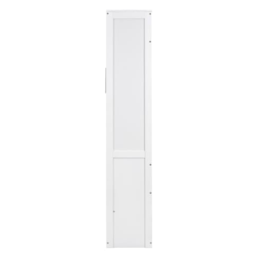 Harper & Bright Designs Full Size Murphy Bed Wall Bed with Storage Shelves, Drawers and LED Lights