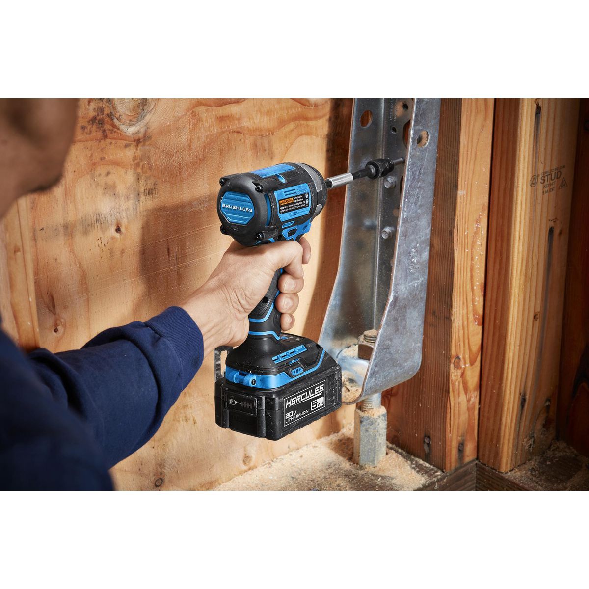 HERCULES 20V Brushless Cordless, 1/4 in. Compact, 3-Speed Impact Driver - Tool Only