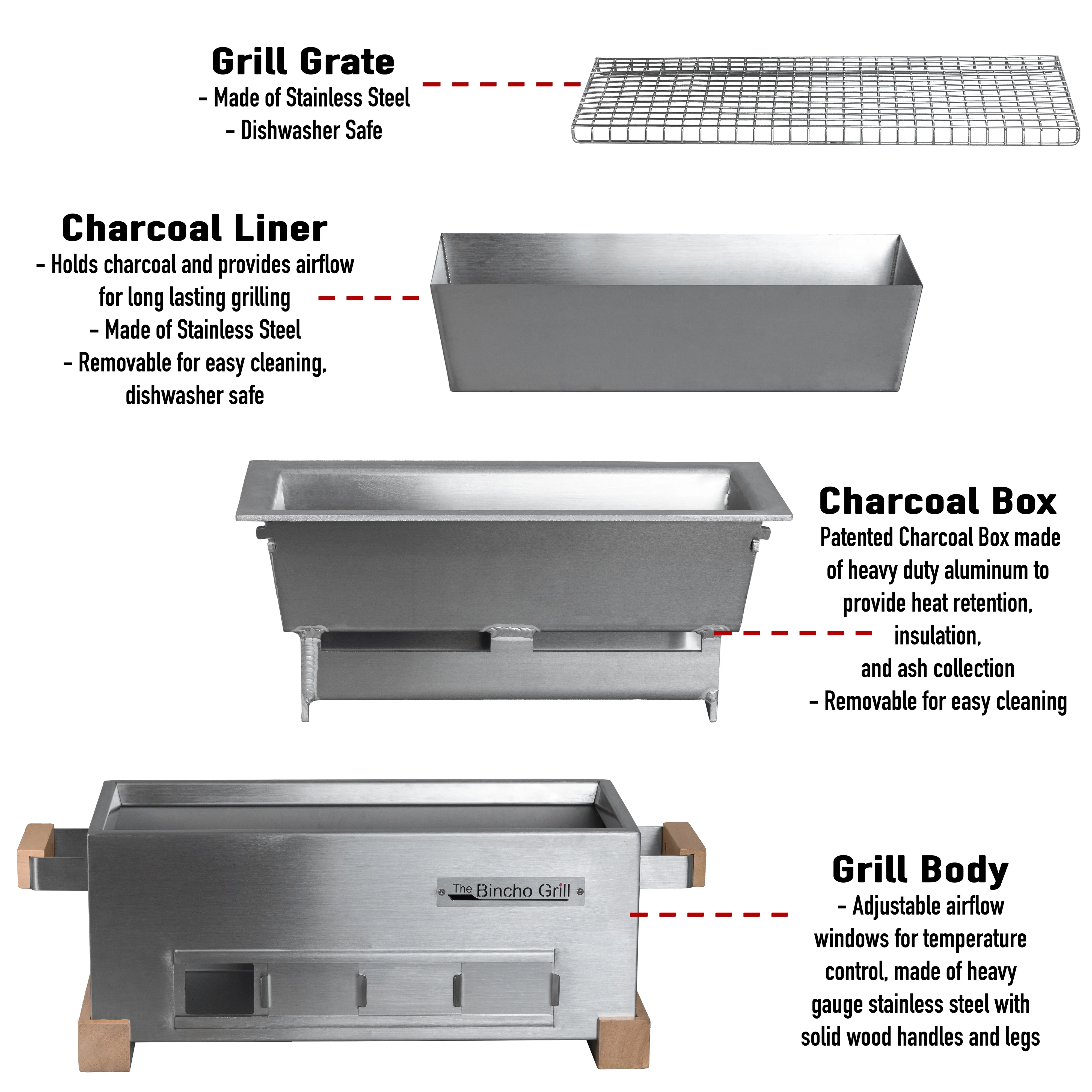 16" Yakitori Tabletop Charcoal Grill-Mini (MG-168)