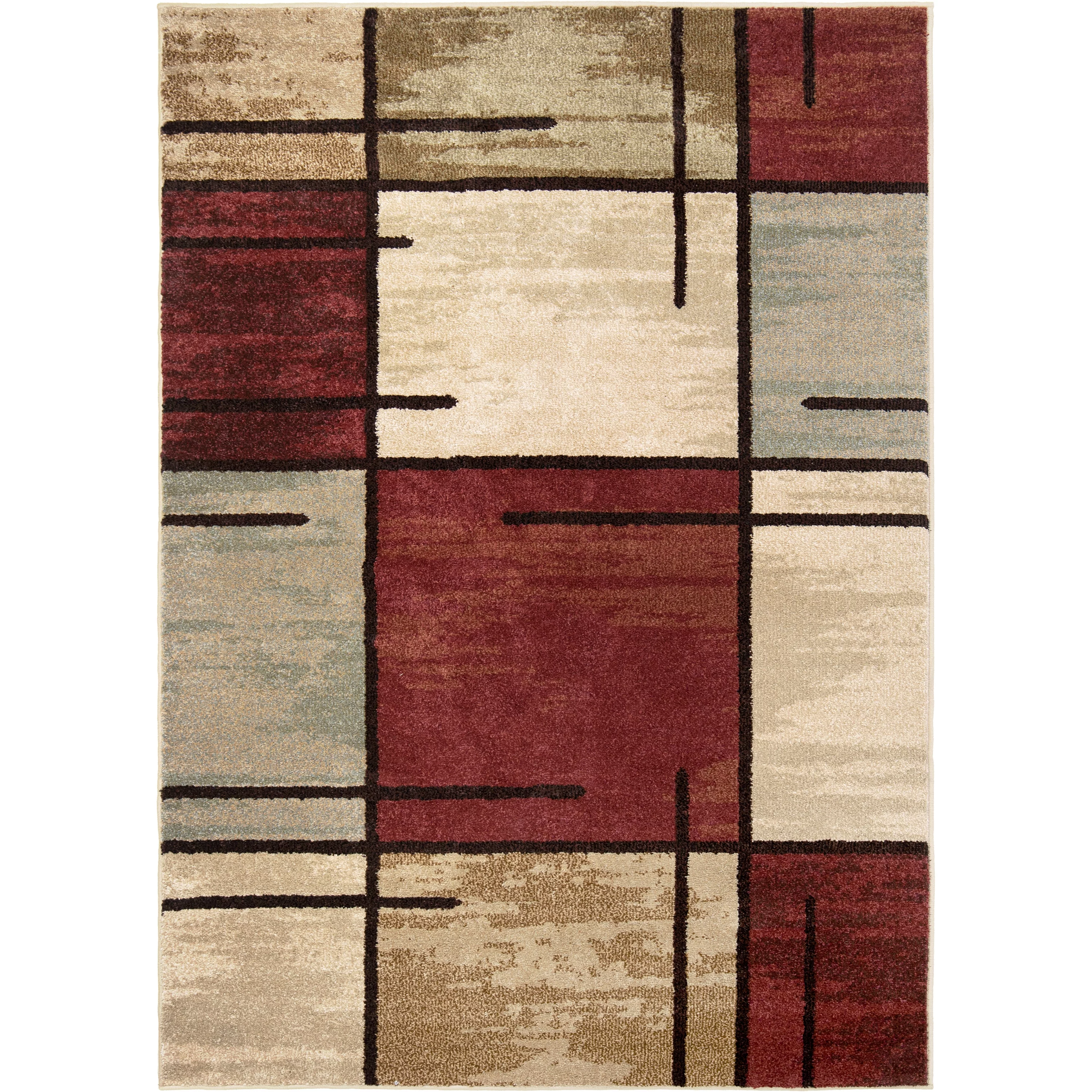 Better Homes & Gardens Spice Grid 7'10" X 10'10" Rouge Area Rug - Curated Treasures Market