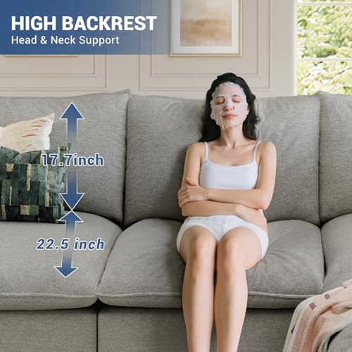 Cloud Modular Sectional Sofa, Waterproof Down Filled Sectional Sofas, High Backrest V Shaped 5 Seater Sectional Couches for Living Room