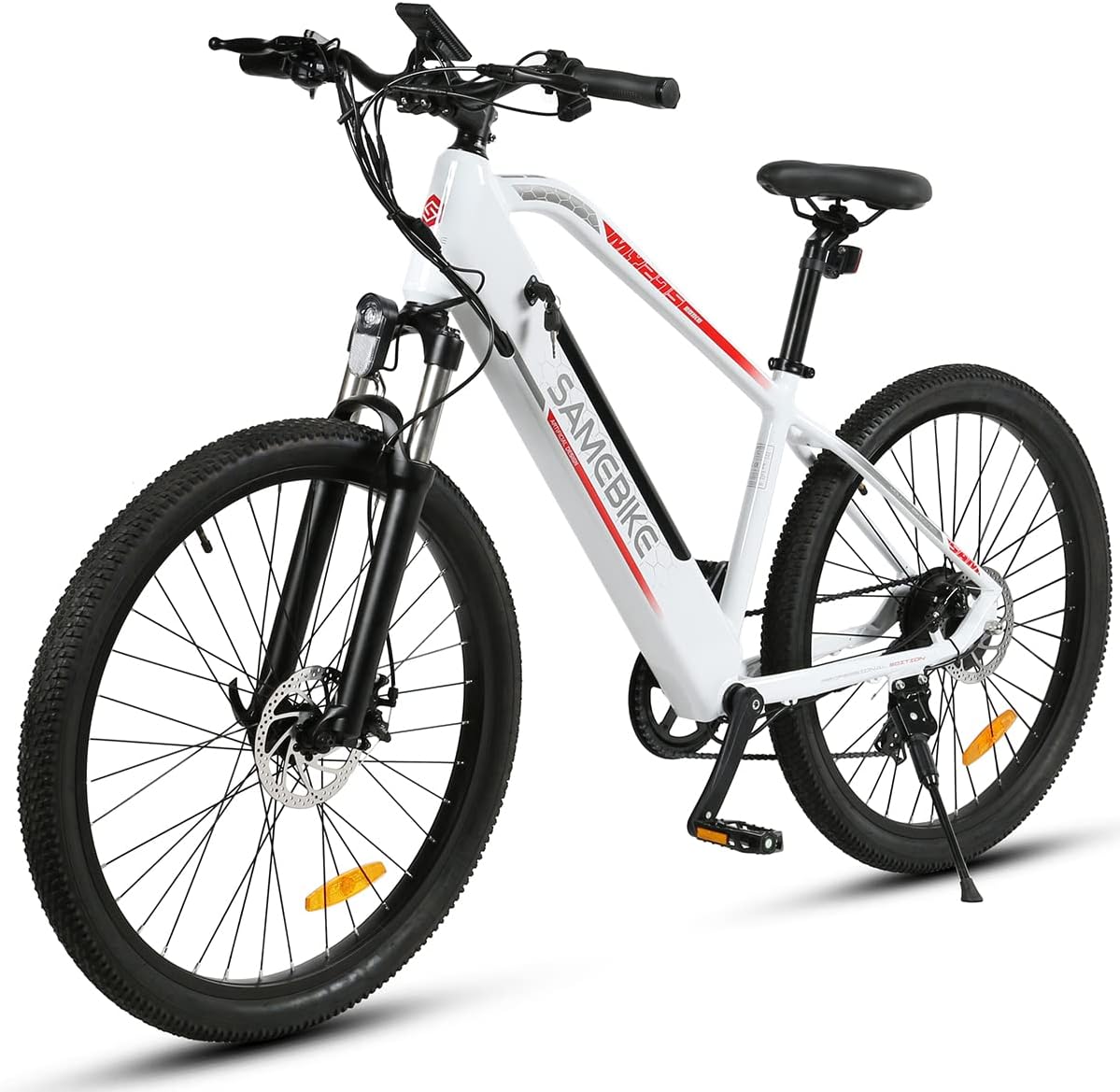 SAMEBIKE 27.5 inch Electric Bike with 48V13AH Removable Lithium Battery 7 Speed Gears and LCD Smart Meter