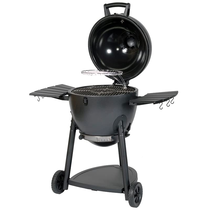 Char-Griller® AKORN® Kamado Charcoal Grill and Smoker with Cast Iron Grates, Warming Rack and Locking Lid with 445 Cooking Square Inches in Graphite