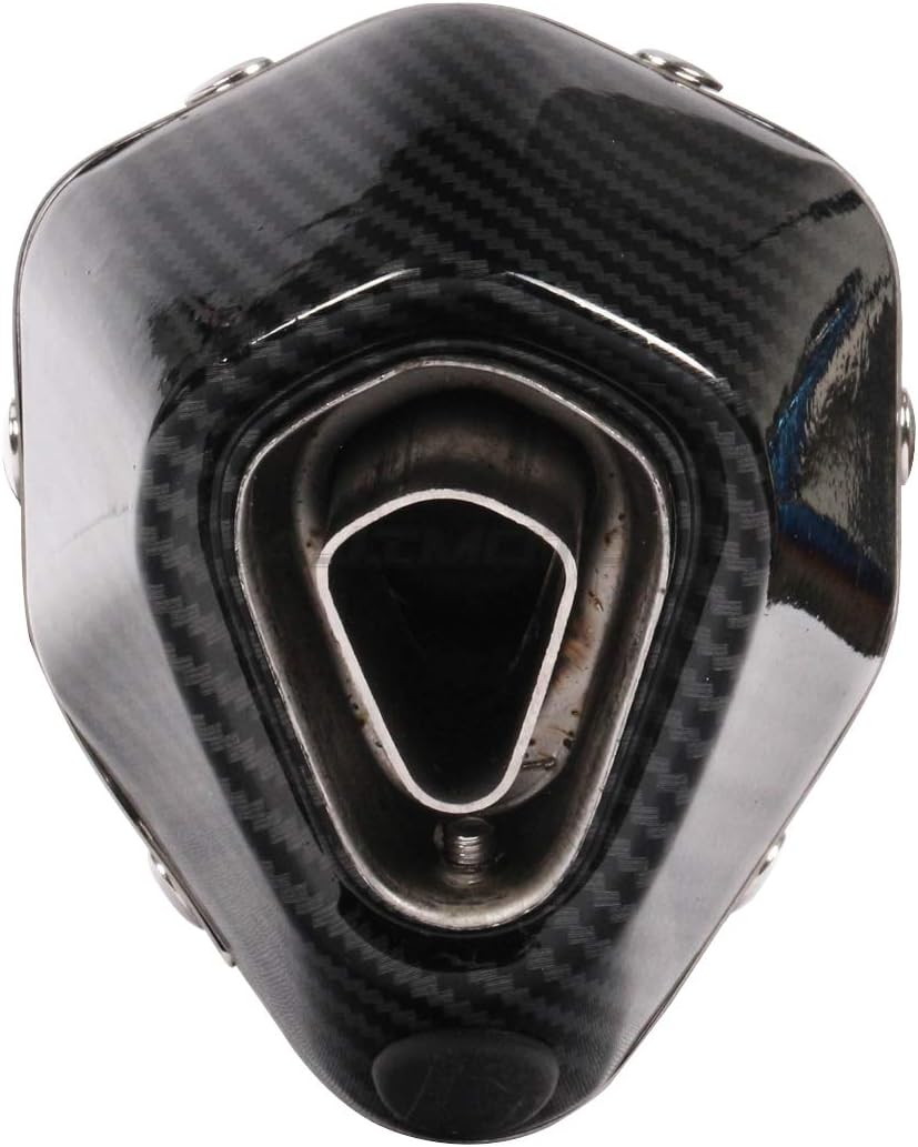 KAJIMOTOR Universal Motorcycle Short Exhaust Muffler Carbon Gobo Slip On w/DB Killer 51mm