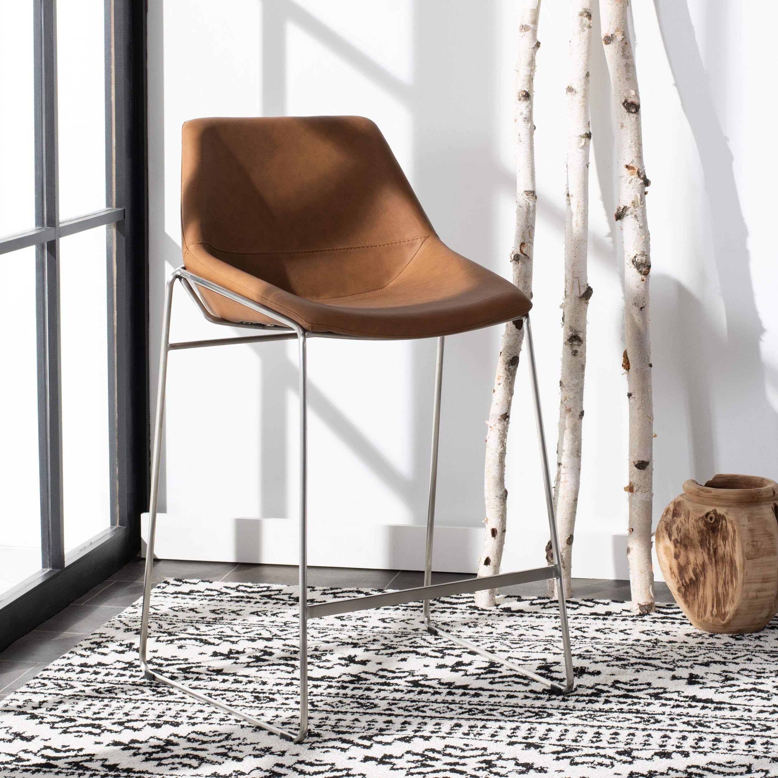 Safavieh Alexis Mid-Century Counter Stool, Cigar Brown