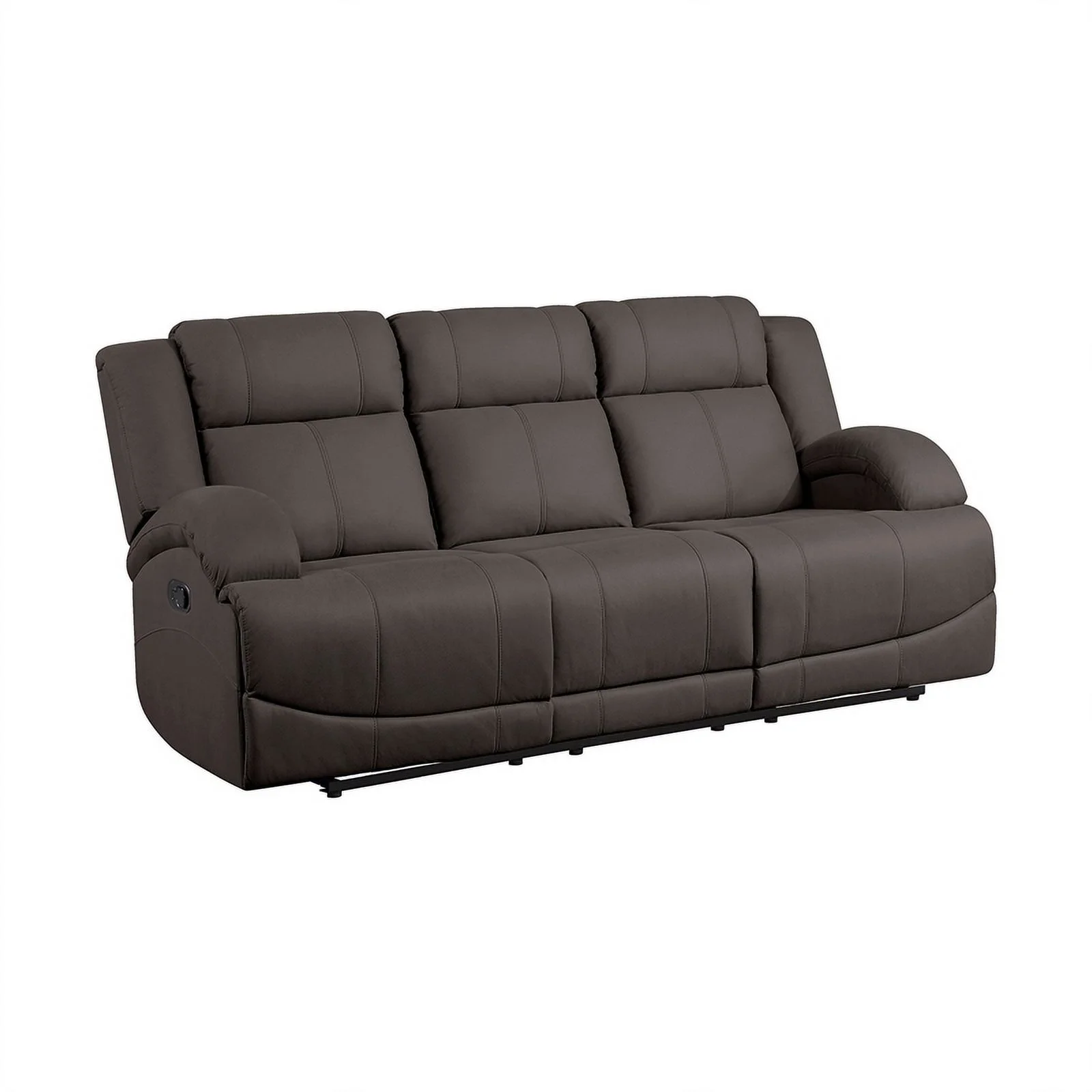 Lexicon Camryn Microfiber 2-Piece Manual Reclining Sofa Set in Chocolate