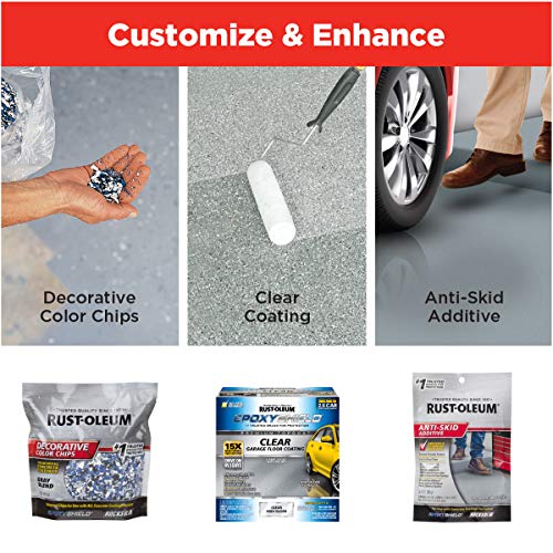 Rust-Oleum 261845 EpoxyShield Garage Floor Coating , 2 gal, Gray, 2.5 Car Kit