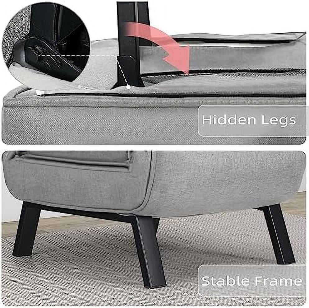 HOOMHIBIU Sleeper Chair Bed  20" Convertible Sofa Bed  4 in 1 Folding Bed with 5-Position Adjustable Backrest &amp