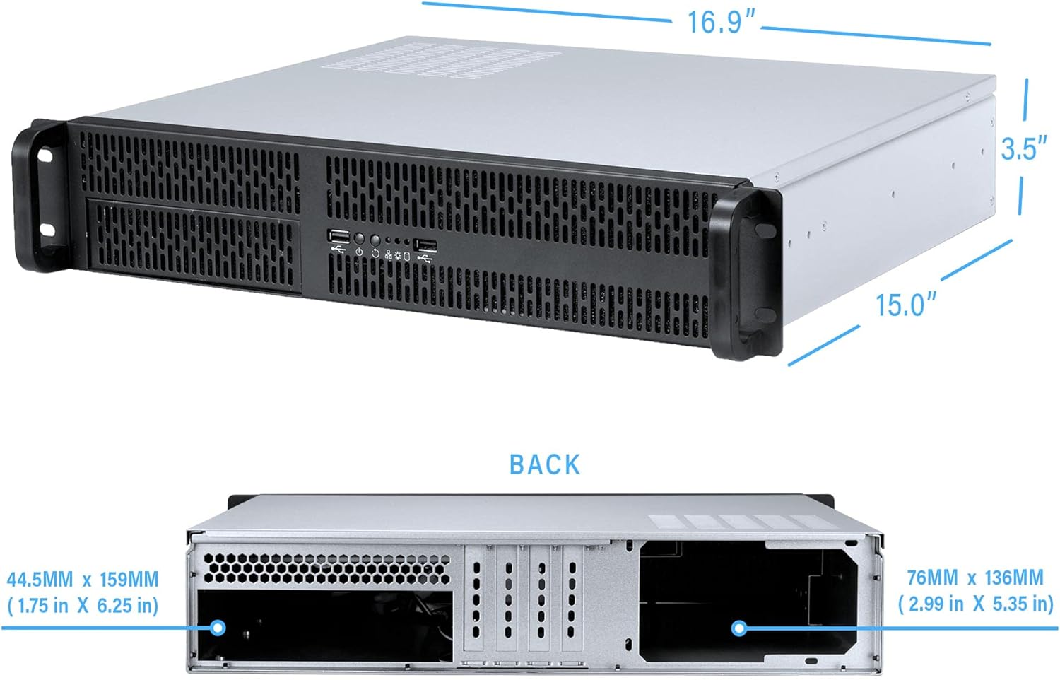 Rosewill 4U Server Chassis 15 Bay Server Case 15x 3.5 HDD Bays, E-ATX Board, Rackmount Server Case