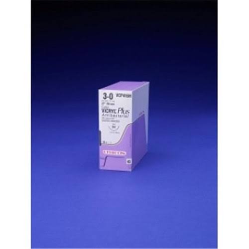 Ethicon - Suture ETH VCP103G Size 4-0, 12-18 in. Sutupak Pre-Cut Suture, Violet - 1 Dozen per Box, As shown