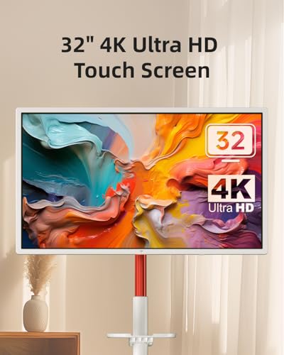25 Inch Portable TV - Smart Touch Screen with Google Play, Android 14, Qualcomm 8G RAM+128G Storage, 1080P Smart Handy TV with 8MP Camera and Battery