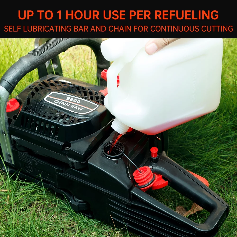 TOPTENG Gasoline Chainsaw with 22 in. Bar 52CC Engine 2-Cycle Gas Powered Chainsaw for Farm/Garden/Ranch/Firewood