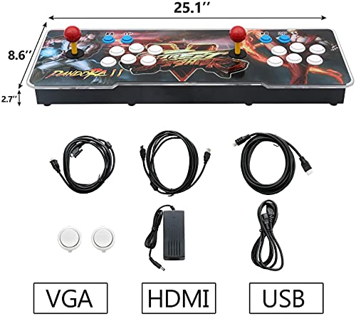 30000 Games in 1 Arcade Game Console ,Pandora Treasure 3D Double Stick,30000 Classic Arcade Game,Search Games, Support 3D Games,Favorite List
