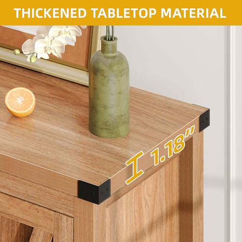 DWVO 55'' Sideboard Buffet Cabinet with Storage, Farmhouse Kitchen Storage Cabinet with Doors