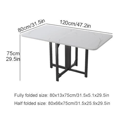 Multipurpose Collapsible Drop Leaf Extension,Space Saving Kitchen,Dining Room Table with Adjustable Feet and Anti-Rollover Device