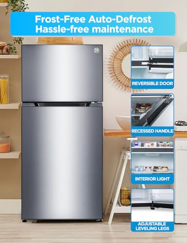 Commercial Cool 11.1 Cu. Ft. Convertible Freezer Refrigerator, Upright Fridge with Glass Shelves, Reversible Door, ENERGY STAR rated, Auto Defrost