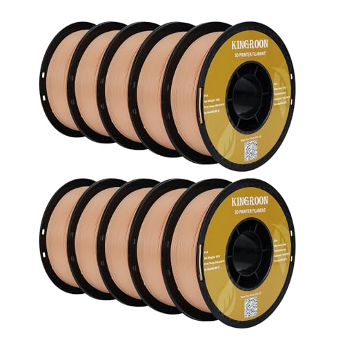 Kingroon PLA 3D Printer Filament, 12Rolls, Dimensional Accuracy +/- 0.03 mm, 12kg Spool(26.4lbs)