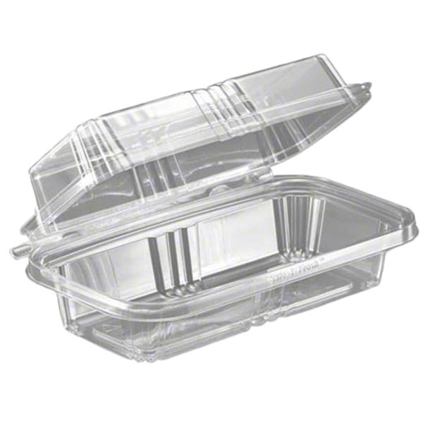 Inline TS202 8 in. hoagie u0026 Sub Hinged Rectangle Food Container Clear - Case of 150