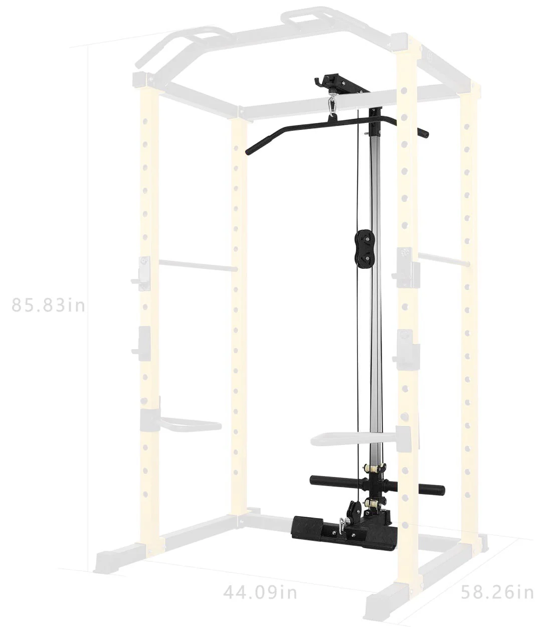 BalanceFrom PC-1 Series 1000lb Capacity Multi-Function Adjustable Power Cage Power Rack with Optional Lat Pull-down and Cable Crossover